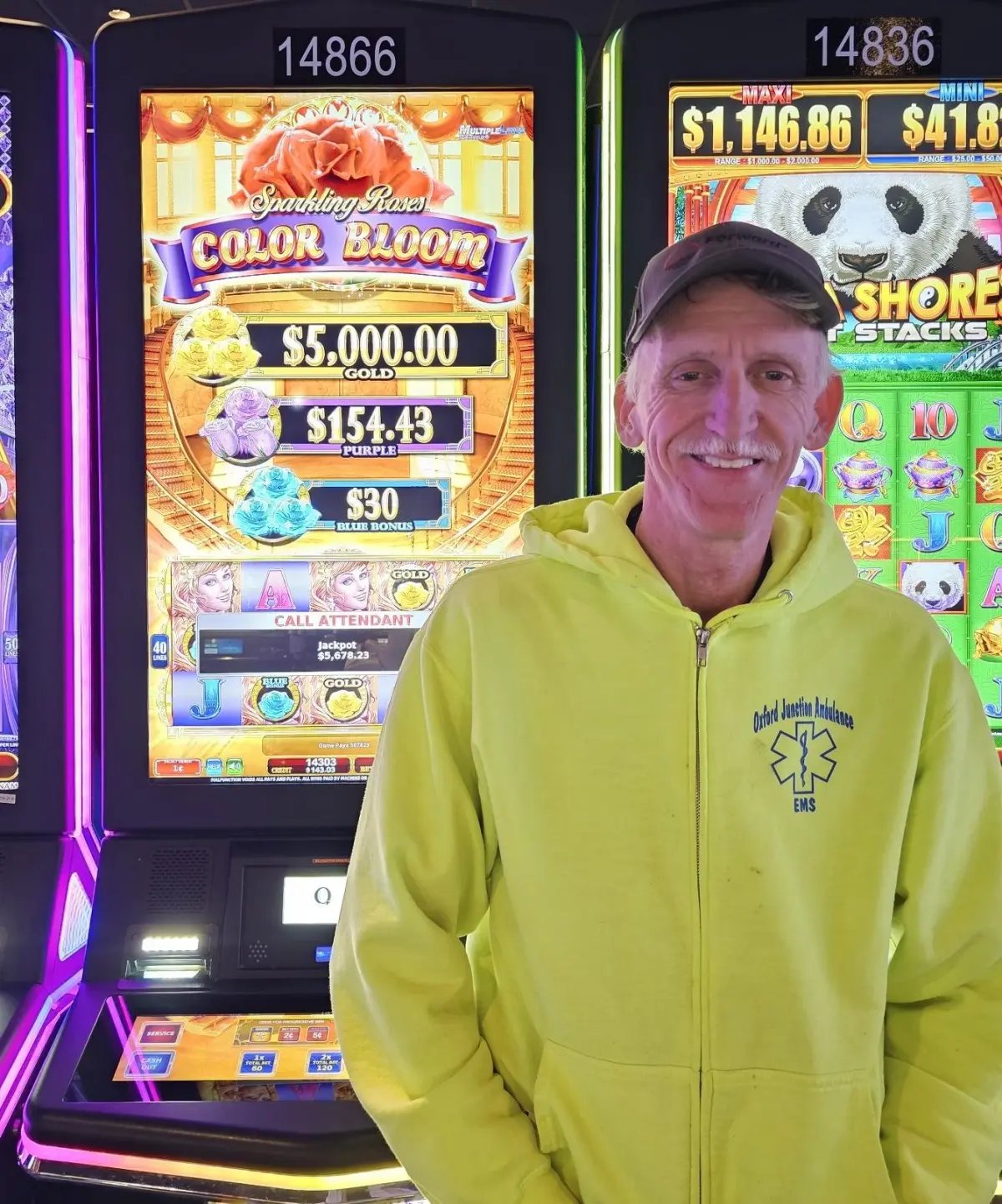Richard F.  won $5678 playing Sparkling Rose at Q Casino