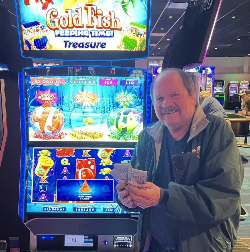 Photo of Ricky N. winning $16,822.00 playing Goldfish Feeding Time Treasure